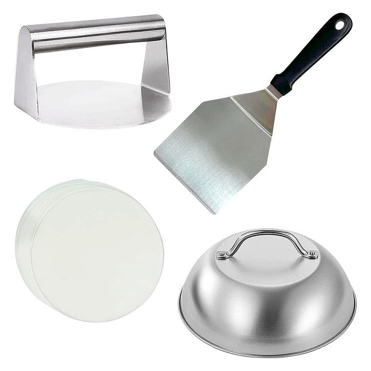 Kit De Prensa De Hamburguesas De Acero Inoxidable 1