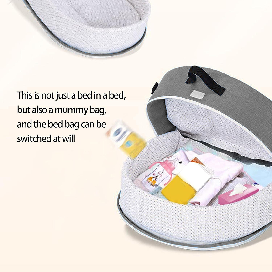 Cama Moisés Para Bebé Portátil Plegable Con Mosquitera 6