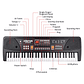 Piano Teclado Musical Eléctrico De 61 Teclas + Micrófono - Miniatura 3