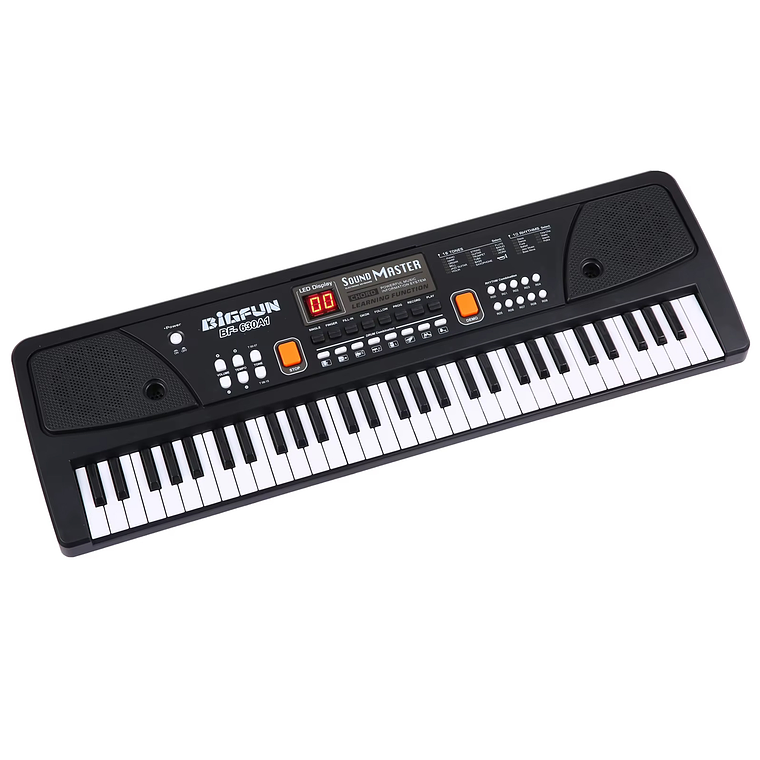 Piano Teclado Musical Eléctrico De 61 Teclas + Micrófono 1