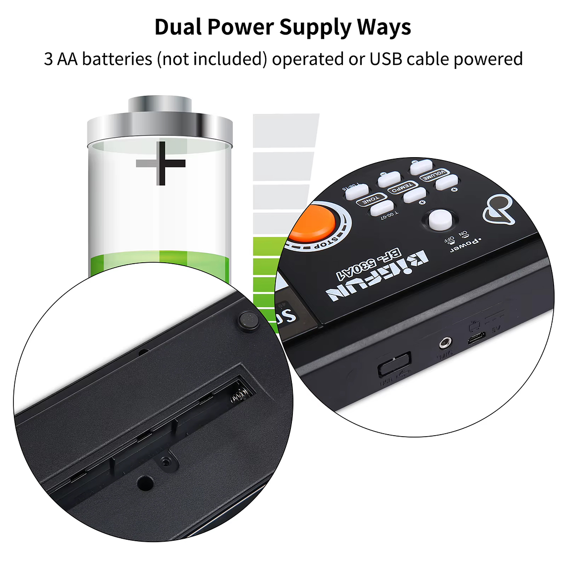 Piano Teclado Musical Eléctrico De 49 Teclas + Micrófono 5