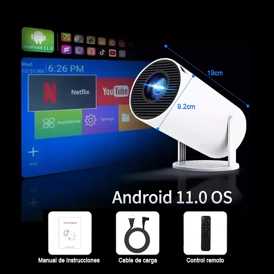 Mini Proyector Portátil Ultra Hd 4k Wifi Bluetooth Android 11 8