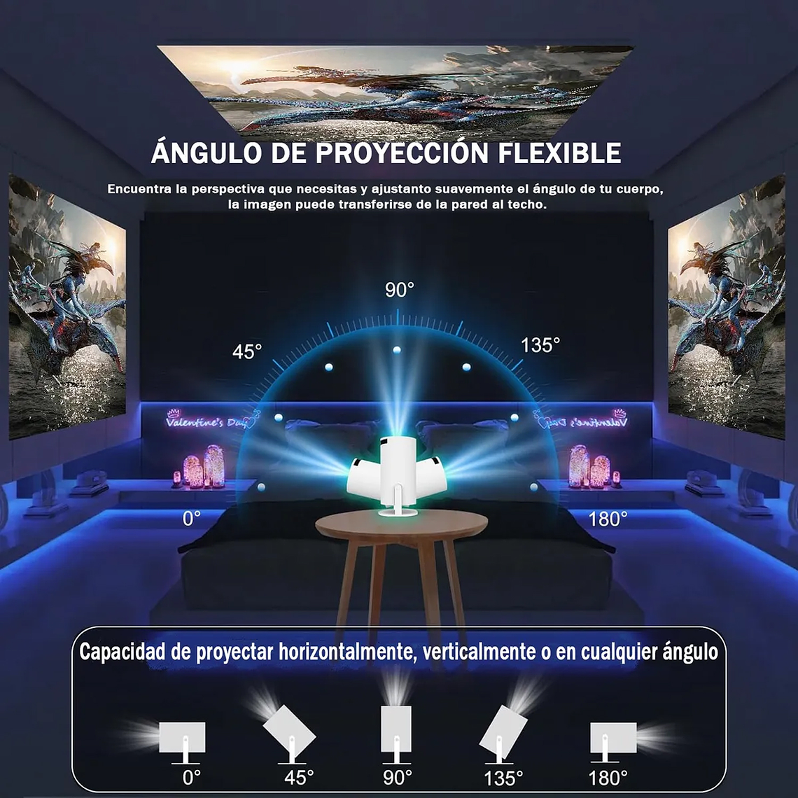 Mini Proyector Portátil Ultra Hd 4k Wifi Bluetooth Android 11 4