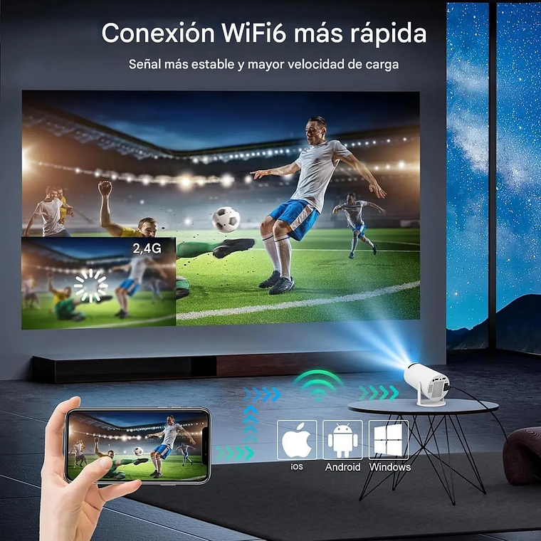 Mini Proyector Portátil Ultra Hd 4k Wifi Bluetooth Android 11 6