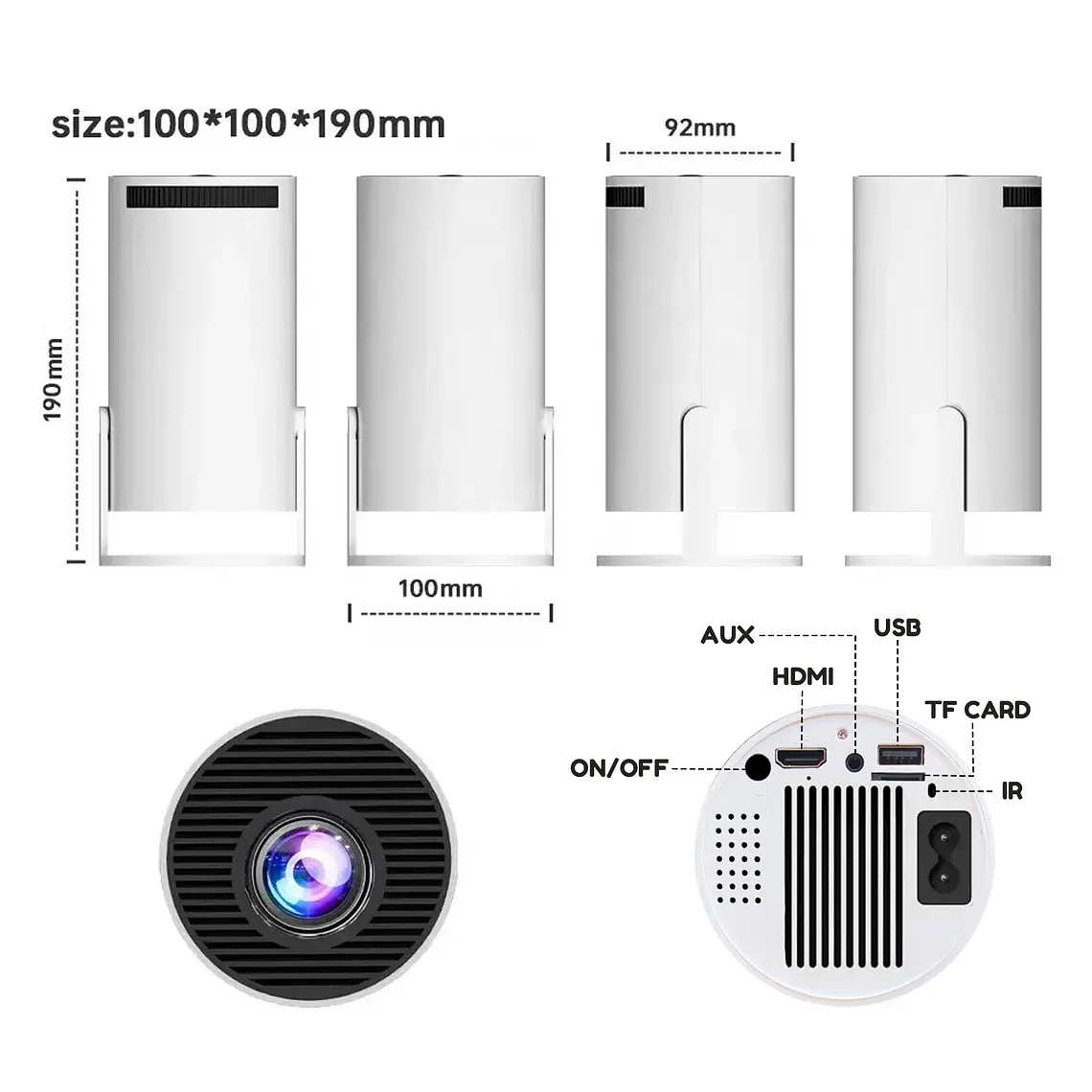 Proyector Portátil Con Consola UHD Wifi Bluetooth + Control 9