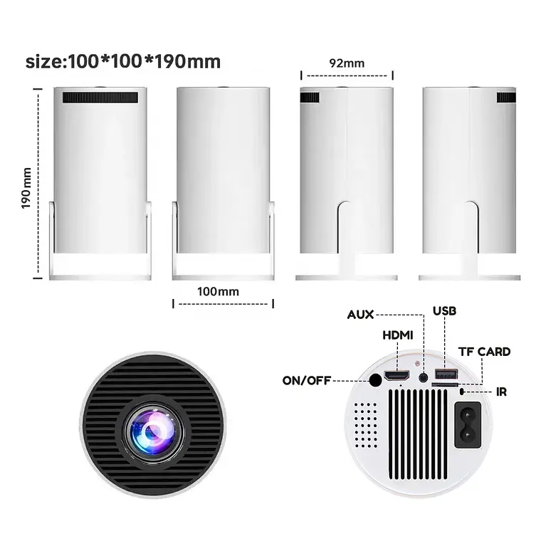 Proyector Portátil Con Consola UHD Wifi Bluetooth + Control 9