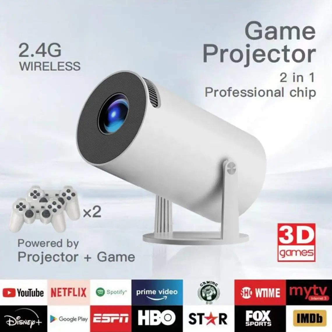 Proyector Portátil Con Consola UHD Wifi Bluetooth + Control 4