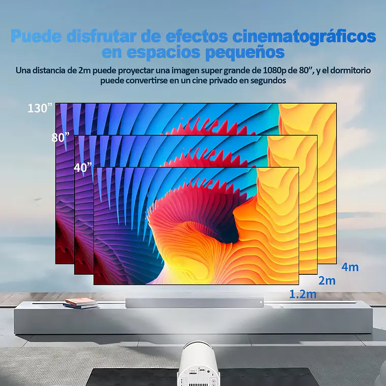 Proyector Portátil Con Consola UHD Wifi Bluetooth + Control 5