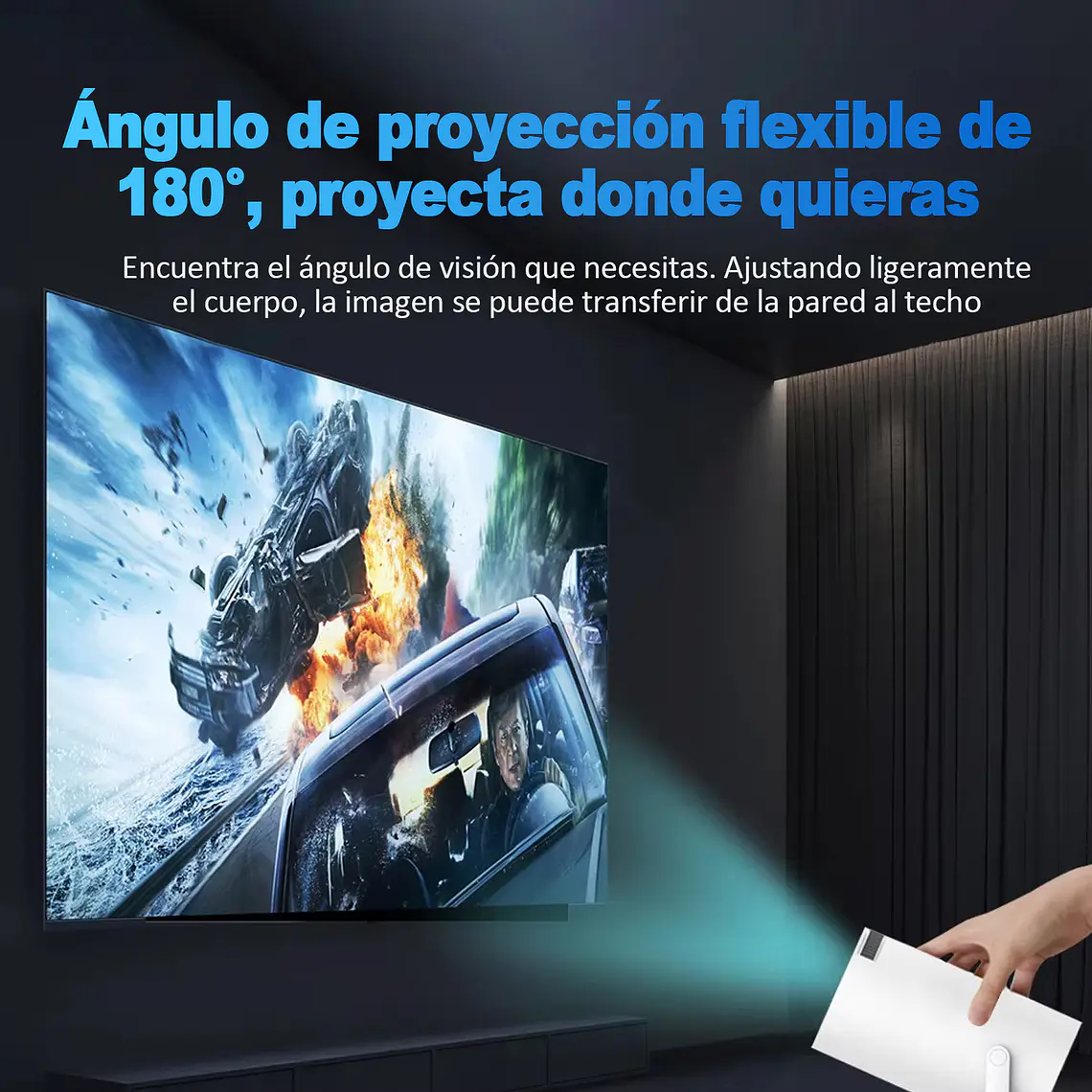 Proyector Portátil Con Consola UHD Wifi Bluetooth + Control 7