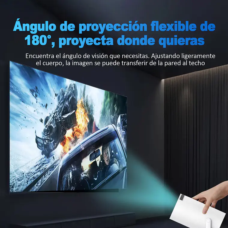 Proyector Portátil Con Consola UHD Wifi Bluetooth + Control 7