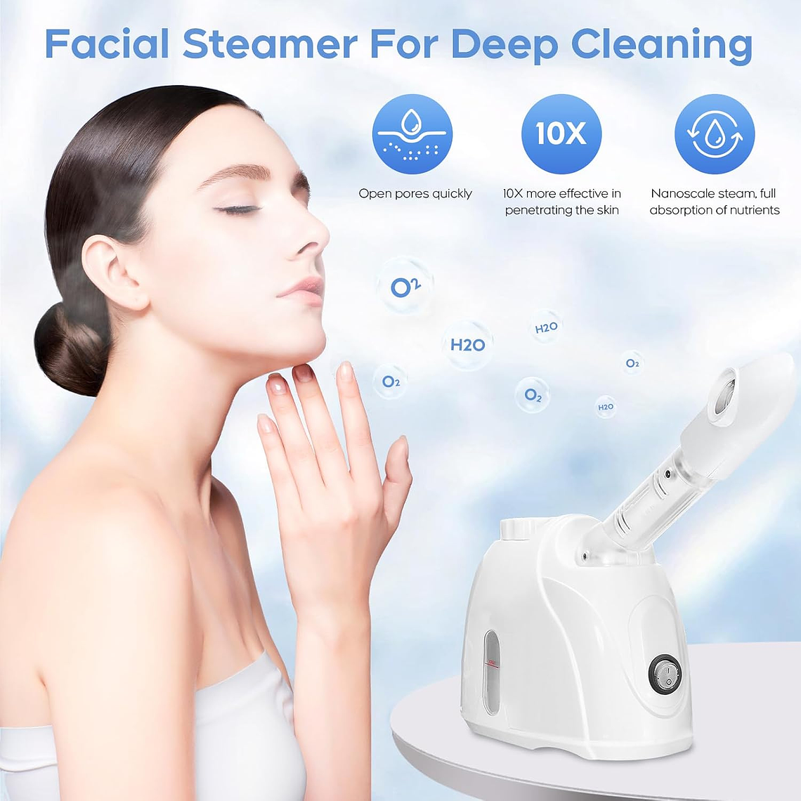 Vaporizador Facial Vapor Ozono Portatil Limpieza Facial 3