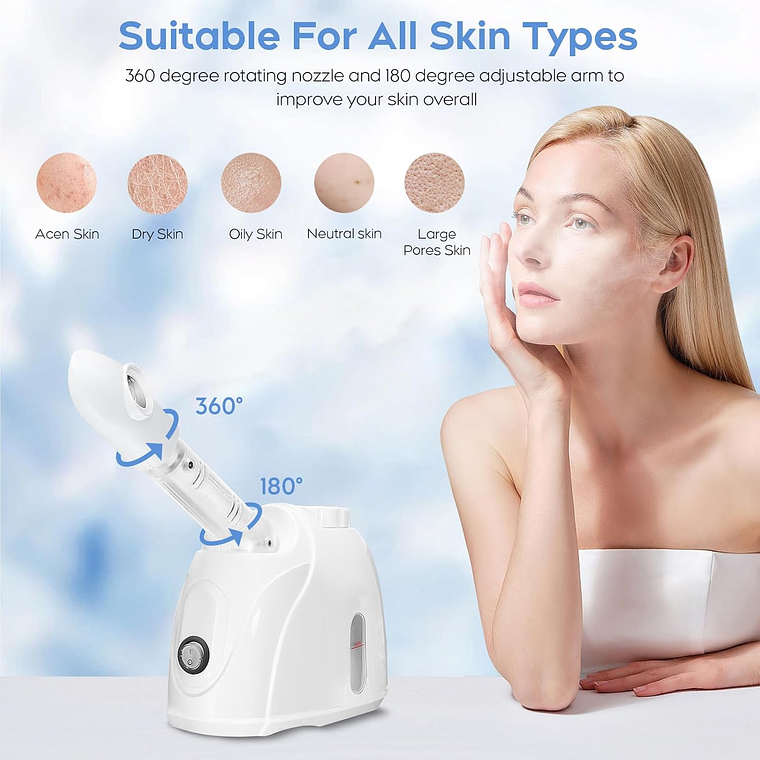 Vaporizador Facial Vapor Ozono Portatil Limpieza Facial 4