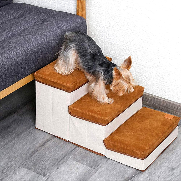 Escalera Plegable Para Mascotas Pequeñas De 3 Pisos 5