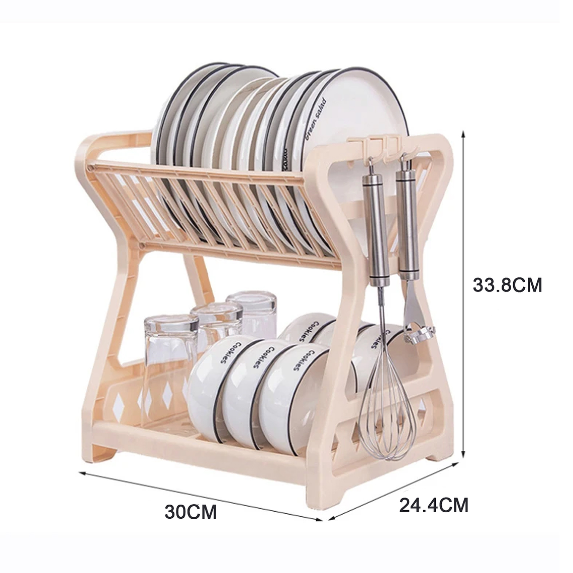 Secador Escurridor De Platos 2 Niveles Plastico Escurridor 5