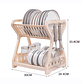 Secador Escurridor De Platos 2 Niveles Plastico Escurridor - Miniatura 5