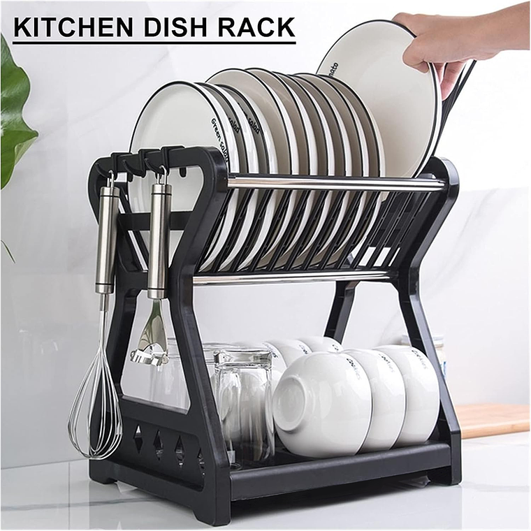 Secador Escurridor De Platos 2 Niveles Plastico Escurridor 4