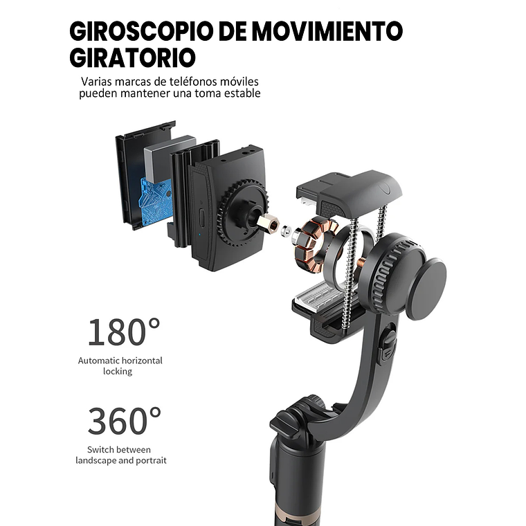 Estabilizador Celular Gimbal L08 Selfie Stick, Tripode/mando 5
