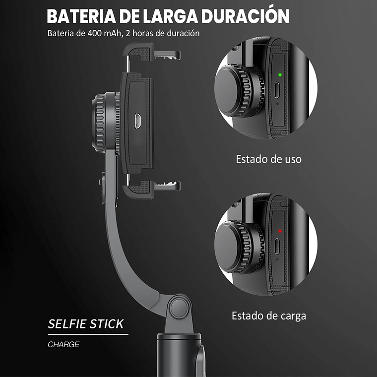 Estabilizador Celular Gimbal L08 Selfie Stick, Tripode/mando 6