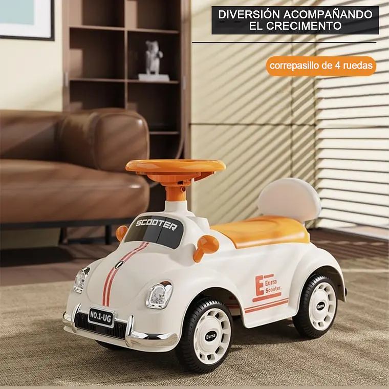 Correpasillos Auto Andador Infantil Con Sonido 4