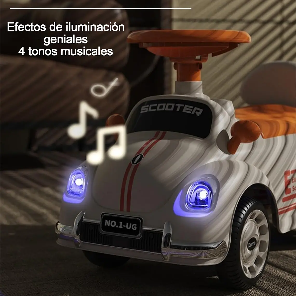Correpasillos Auto Andador Infantil Con Sonido 7