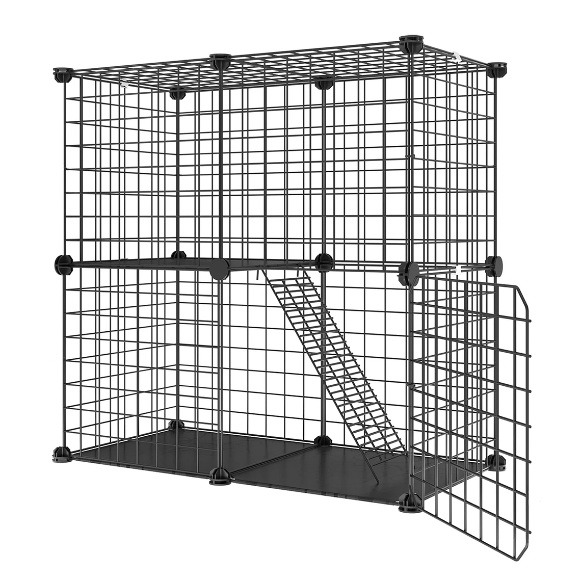 Jaula Corral Armable De 2 Niveles Para Mascotas Pequeñas 1