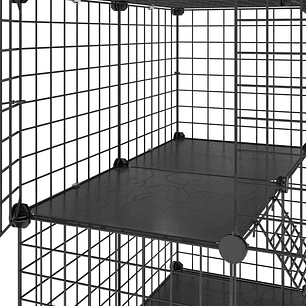 Jaula Corral Armable De 2 Niveles Para Mascotas Pequeñas