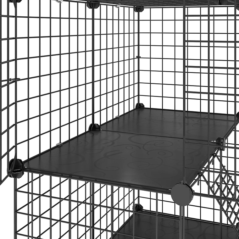 Jaula Corral Armable De 2 Niveles Para Mascotas Pequeñas 2