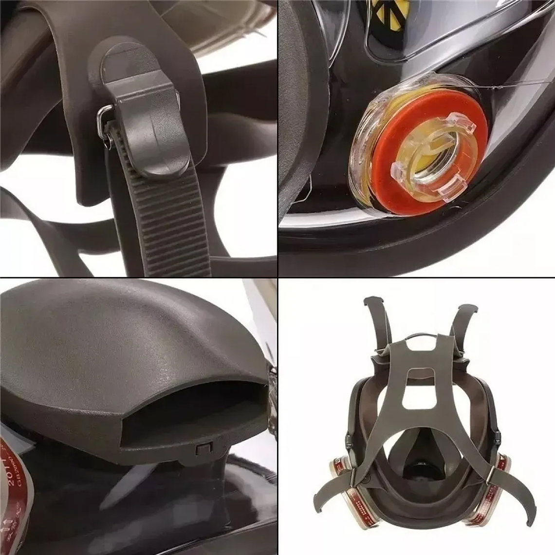 Mascara Gas Full Face 6800 + Filtros Respirador + Filtros 3