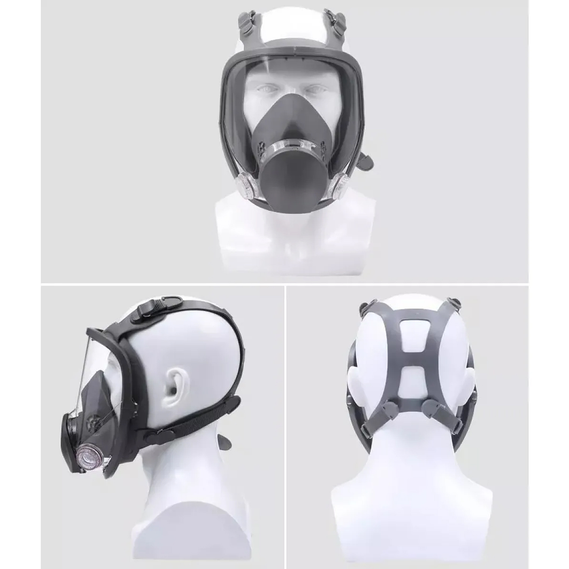 Mascara Gas Full Face 6800 + Filtros Respirador + Filtros 4
