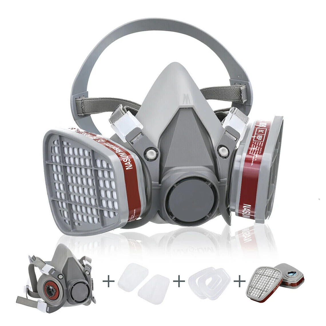 Mascarilla Antigas 6200+filtros 6001(p100/ácidos/v.orgánic.) 2