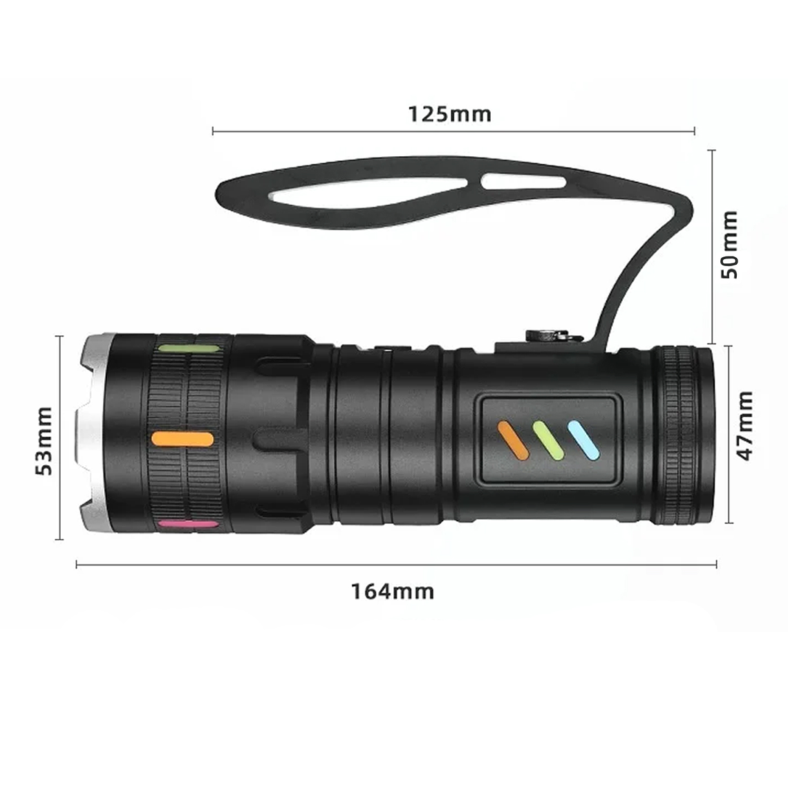 Linterna Led Ultrapotente Con Zoom Recargable 8