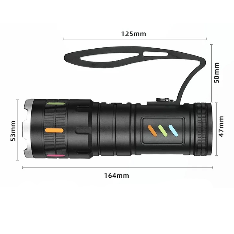 Linterna Led Ultrapotente Con Zoom Recargable 8