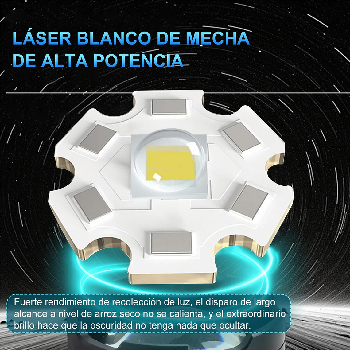 Linterna Táctica Led Con Zoom Recargable Ultra Potente 4