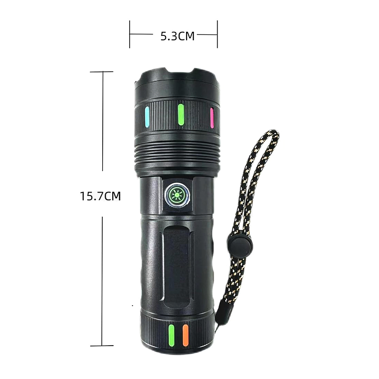 Linterna Táctica Led Con Zoom Recargable Ultra Potente 7