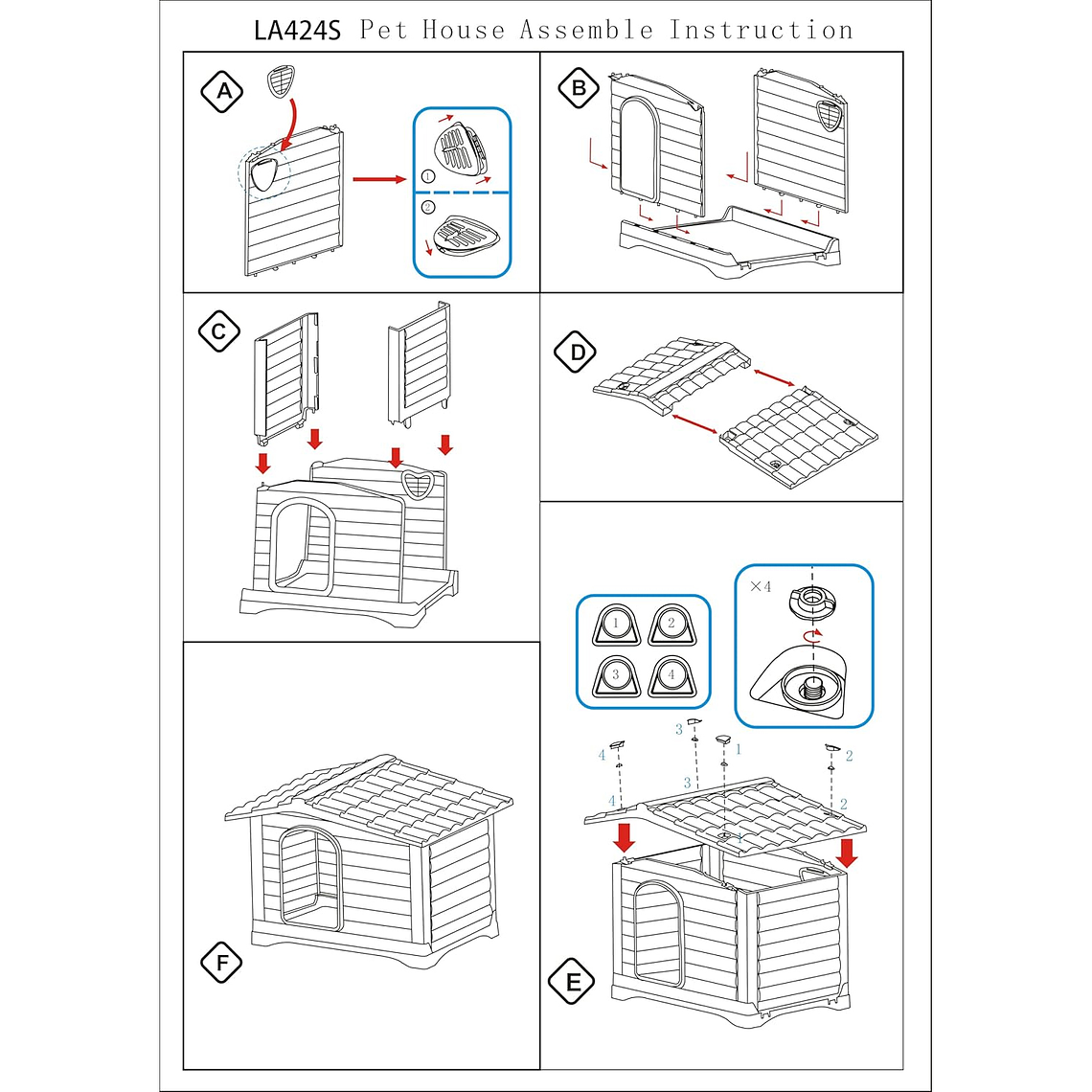Casa Para Perro Mascotas Exterior E Interior Impermeable 8