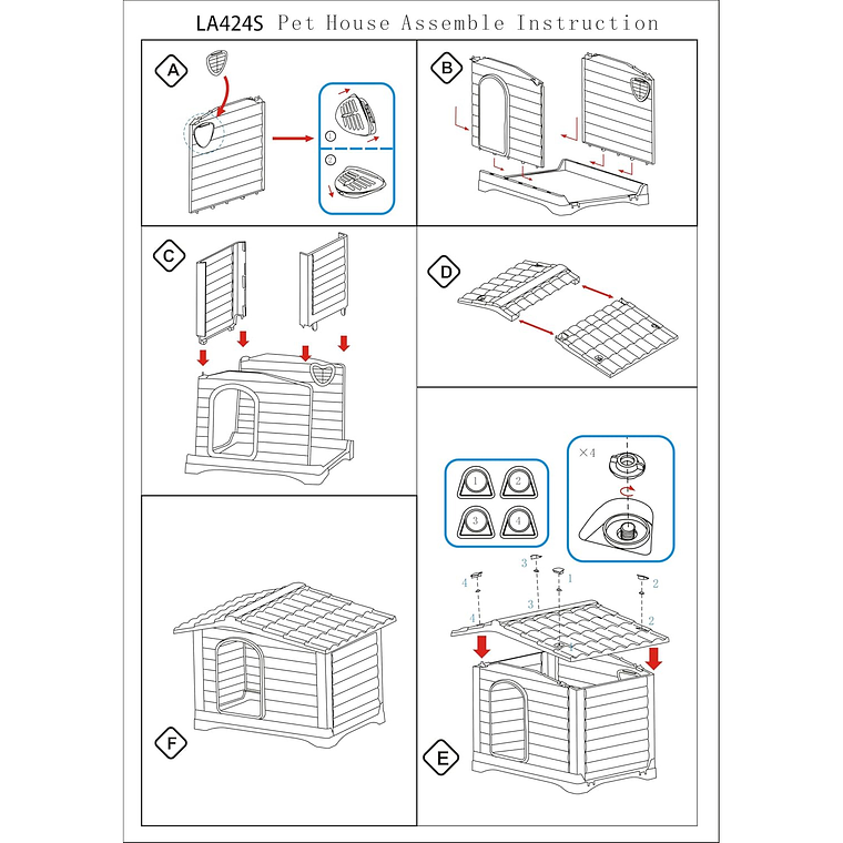 Casa Para Perro Mascotas Exterior E Interior Impermeable 8