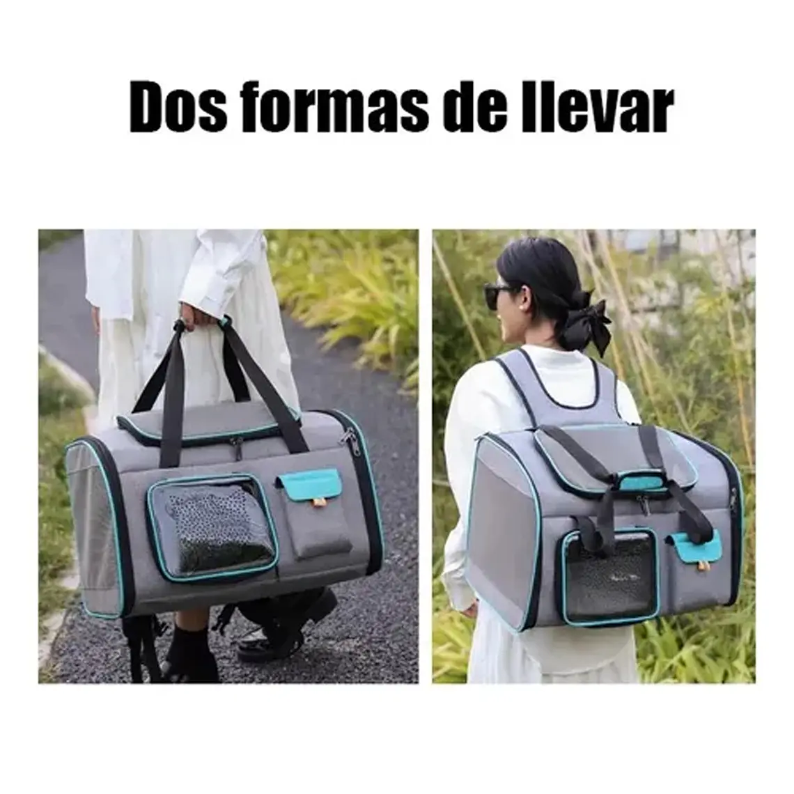 Bolso Transportador Para Mascota Viaje Mochila Transpirable 3