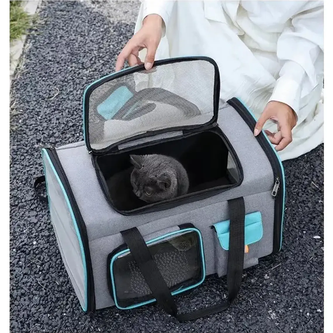 Bolso Transportador Para Mascota Viaje Mochila Transpirable 4