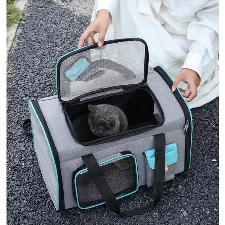 Bolso Transportador Para Mascota Viaje Mochila Transpirable 4