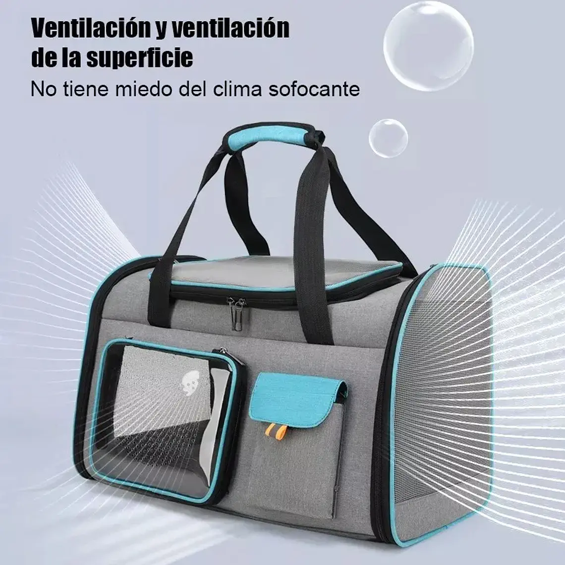 Bolso Transportador Para Mascota Viaje Mochila Transpirable 5