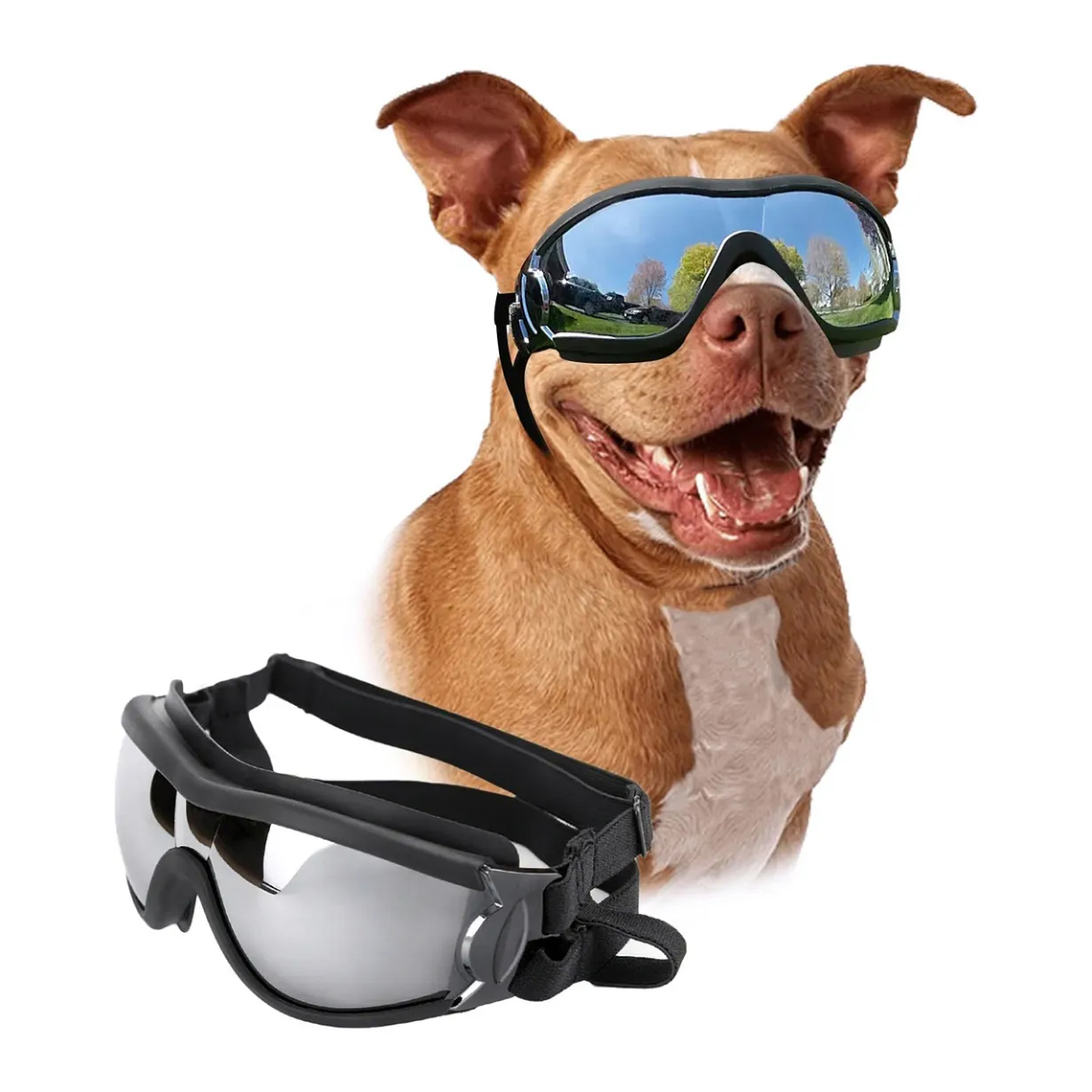 Gafas De Sol Para Perro Anti-uv Protector De Ojos Ajustable 1