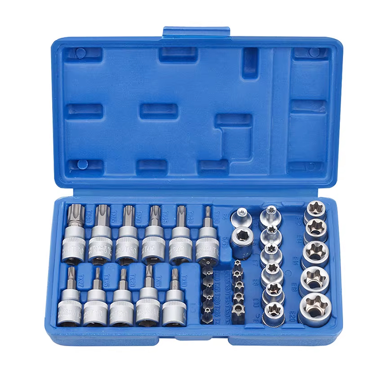 Juego Dados Torx Estrella 3/8 Hembra Macho 34 Pcs 1