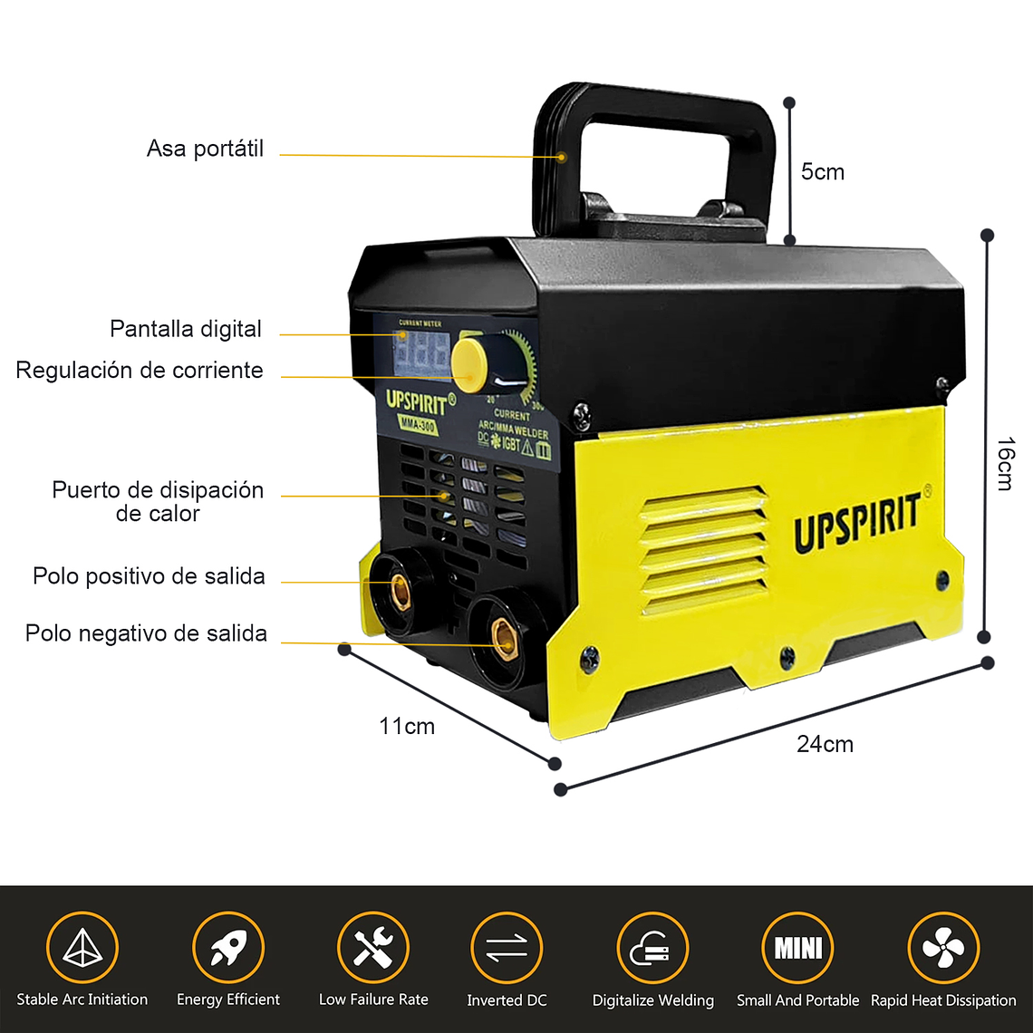 Máquina De Soldar Soldadora Mma 300 Amp Inverter 6