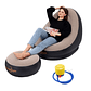 Sofá Tumbona Inflable Puff Inflable Reposa Pies + Inflador - Miniatura 1