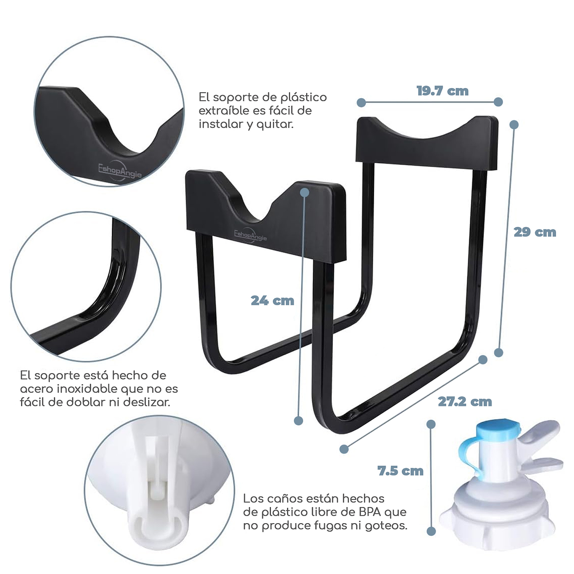 Soporte Rack Para Bidón De Agua + Boquilla 5