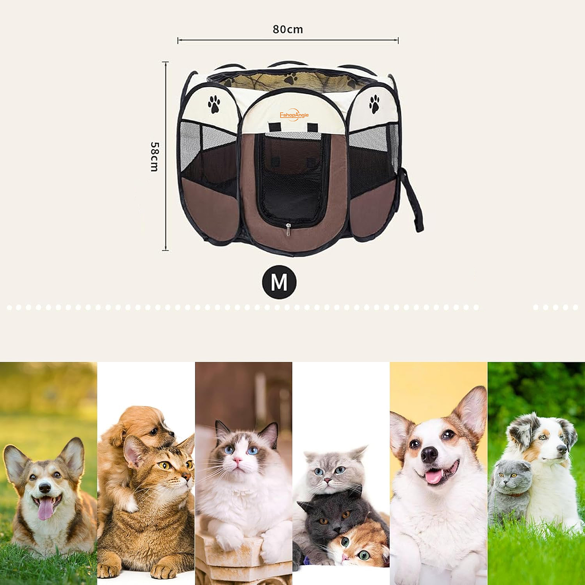 Corral Tienda Para Mascotas Portatil Perro Gato 4