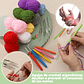 Set Con Estuche Crochet Silicona Accesorios Para Tejer - Miniatura 4