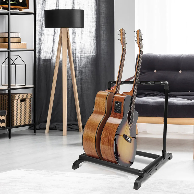Atril Soporte Triple Para Guitarra Y Bajo Portatil 6