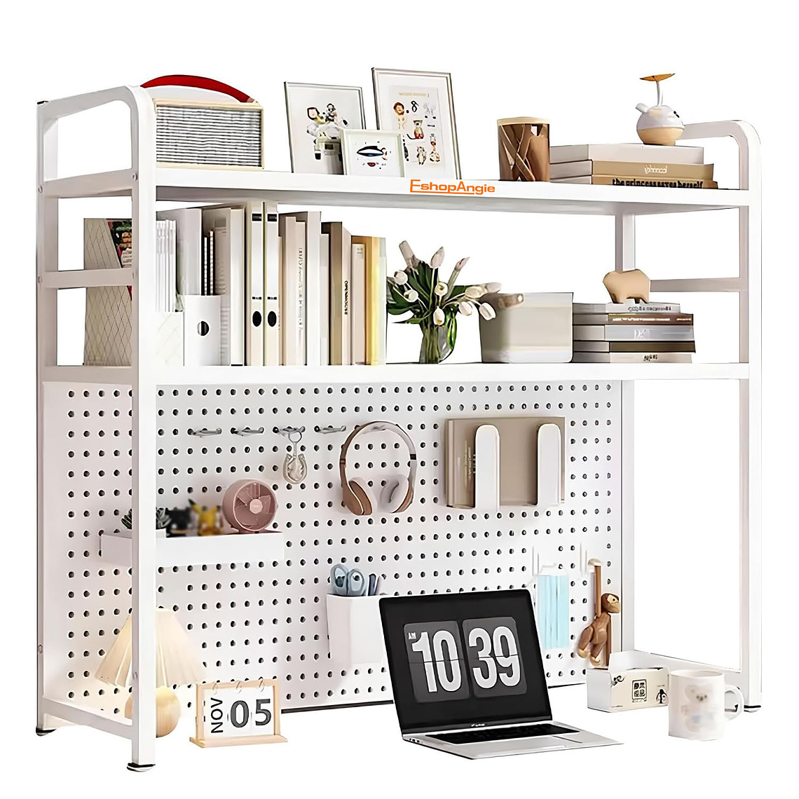 Rack Estante Organizador De Escritorio 2 Niveles 75x98x20 1