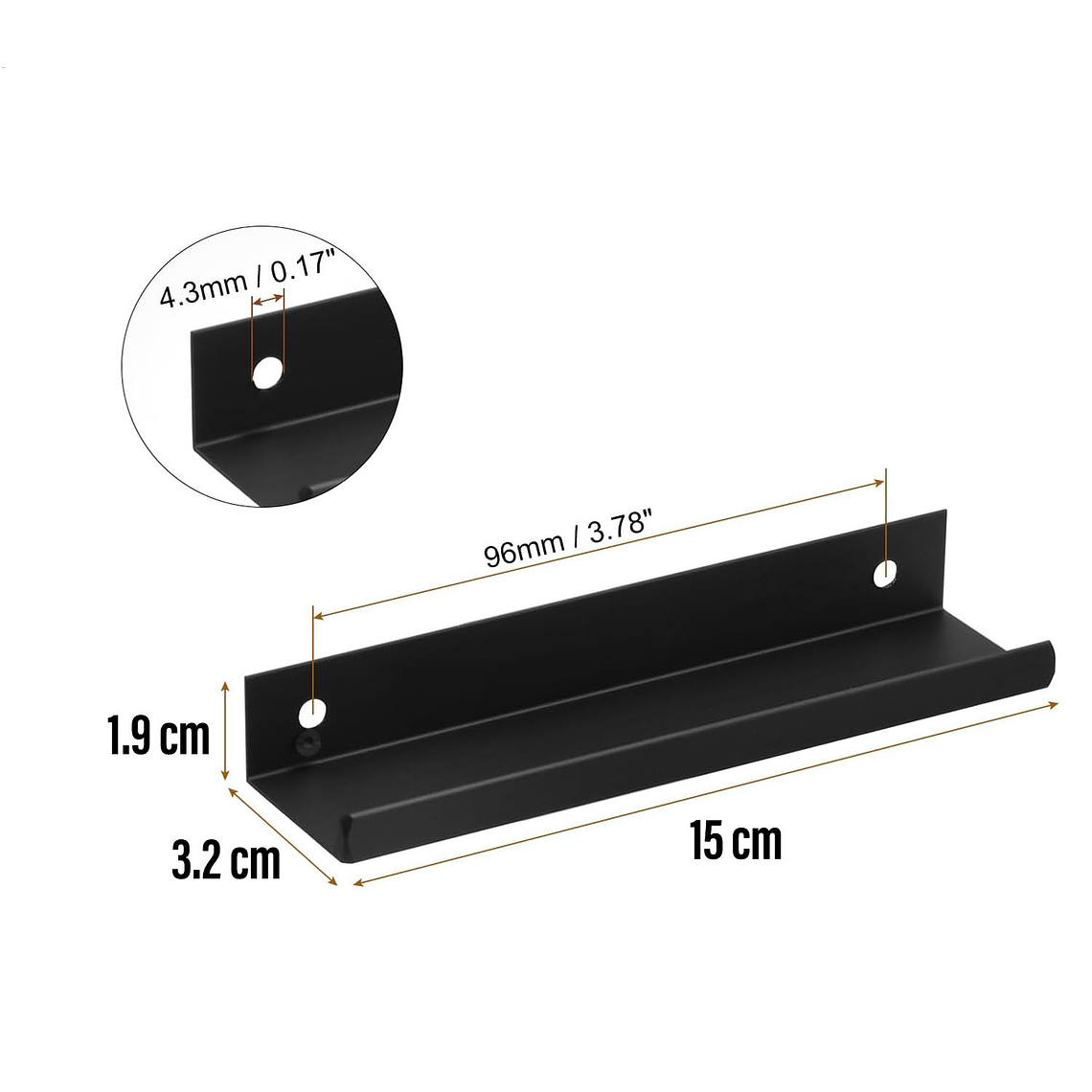 Tiradores Manilla Negro, Tirador Mueble Puerta 15cm 10 Unid 5